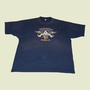 VTG RUSSIA Made 2003 Daytona Beach Bike Week T Shirt 62nd Anniversary Mens 4XL